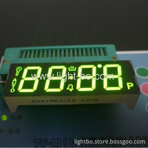 Customized 4-digit Green 7-segment Led Display For Oven Control-58.2 X 19 X 13.8mm